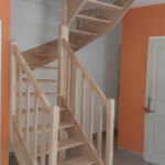 Escalier en évéa lamellé collé deux quart tournant Pose escalier bois deux quart tournant